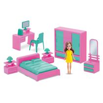 Casinha De Boneca da Judy Quarto Completo Com a Boneca