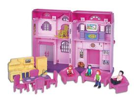 Casinha De Boneca Dos Sonhos 31cm 18 Peças Com Luz E Som 680