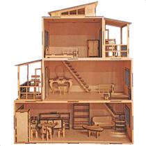Casinha de boneca kit c/ vários moveis e acessórios inclusos