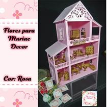 Casinha De Boneca Polly Menina + 27 Móveis - Rosa