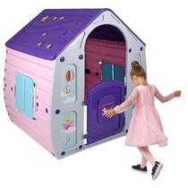 Casinha de Brinquedo Com Porta E Janelas Unicórnio Grande Infantil Portátil Kids Playhouse