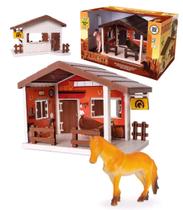 Casinha de brinquedo Faroeste com cavalo e acessorios