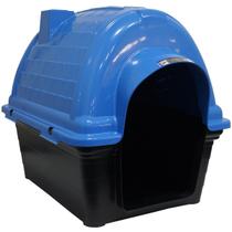 Casinha de Cachorro Cão Dog Plástica Iglu Número 6 Porte Grande Azul Furacão Pet N6,0 01016