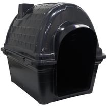 Casinha de Cachorro Cão Dog Plástica Iglu Número 6 Porte Grande Preta Furacão Pet N6,0 01017 Black