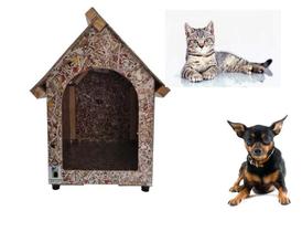Casinha De Cachorro Ou Gato Com Material Reciclável Casa N1