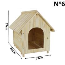 Casinha de cachorro Pequena N6 Casa de cachorro de Madeira Pinus Pet - Contrera