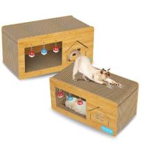 Casinha De Gato Mdf Com Arranhador 48X24Cm - Duke & Dixie