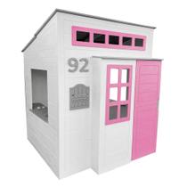 Casinha De Madeira Infantil Clubinho Rosa