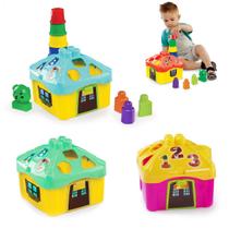 Casinha de Montar Blocos de Atividades Brinquedo Infantil Bebê Dismat Casinha de Montar Blocos de Atividades Brinquedo Infantil Bebê Dismat
