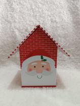 Casinha de Papai Noel para mini panetone cartonada