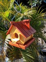 Casinha De Passarinho Pássaros Livres Madeira Tratada Eco - Lojão 2A