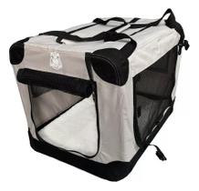 Casinha De Transporte Pet Dobrável Dogfly Carry On 2xg Cinza Claro