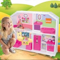 Casinha Doce Encantada Rosa infantil 4 ambientes criança