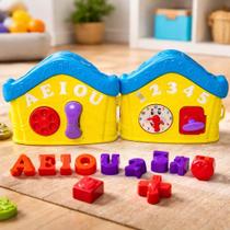 Casinha Educativa Brinquedo Peças Encaixe Menino Menina Casa Presente Criancas Casinha Educativa Brinquedo Peças Encaixe Menino Menina Casa Presente Criancas