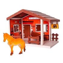 Casinha Faroeste com Cavalo e Acessórios 0418 - Samba Toy