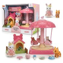 Casinha Feliz Balanço Brinquedo Cenário Parque De Diversões Para Meninas Casinha Feliz Balanço Brinquedo Cenário Parque De Diversões Para Meninas