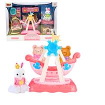 Casinha Feliz Barco Com Coelha e Acessórios Estilo Sylvanian Family Ideal Para Colecionar Parque De Diversão - Zoop