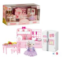 Casinha Feliz Cozinha Coleção Kit Com Boneco E Acessórios