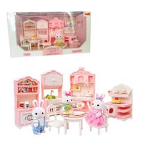 Casinha Feliz Cozinha Modulada Estilo Silvania Family Com Coelhinha E Acessórios De Cozinha Brinquedo Infantil Zoop