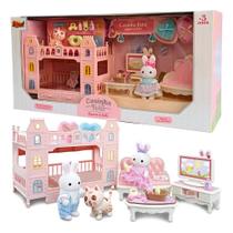 Casinha Feliz Família Coelho Quarto E Sala Zoop Toys