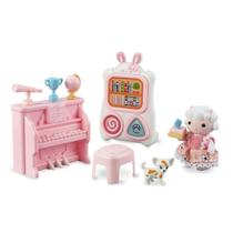 Casinha Feliz Sala de Estudo Piano - Estilo Sylvanian Family P/ Ccolecionar - Zoop