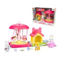 Casinha Feliz Tipo Silvania Family C/ Coelha Parque De Diversão Balanço e Acessórios Brinquedo Colecionável Zoop