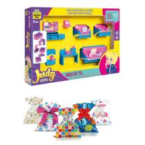 Casinha Infantil Judy Polly Home Brinquedo Com Sala - Cozinha - Quarto - Banheiro