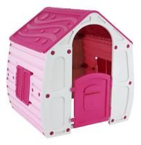 Casinha Infatil De Criança De Brinquedo Com Janelas e Portas Playground - Belfix Magical Rosa
