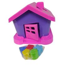 Casinha Kids Didática Formas Geométricas De Encaixe Rosa