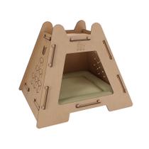 Casinha Madeira Gato Torre Caminha Pet Luxo Casa Colchão Casinha Madeira Gato Torre Caminha Pet Luxo Casa Colchão