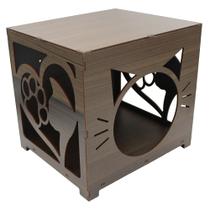Casinha nicho decorada com tinta gel Gato MDF Seguro Envio Rápido Refúgio Confortável Pet, Montada Casinha nicho decorada com tinta gel Gato MDF Seguro Envio Rápido Refúgio Confortável Pet, Montada