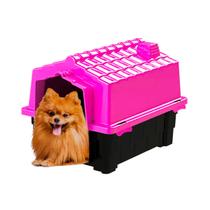 Casinha p/ cachorro Eco colors casa cães plástico N1 - Rosa