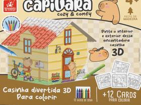 Casinha p/ colorir capivara cozy & comfy - brincadeira de criança Casinha p/ colorir capivara cozy & comfy - brincadeira de criança