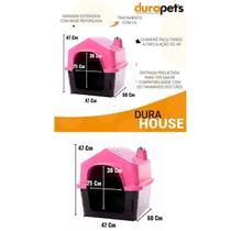 Casinha Para Cães com Chaminé DuraHouse N.03 Rosa - DURAPETS