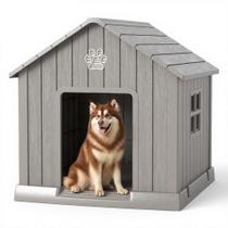 Casinha para Cães DRATO Grande Abrigo para Uso Interno e Externo 96x104x99 cm