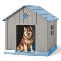 Casinha para Cães DRATO Grande para Uso Interno e Externo com Janela