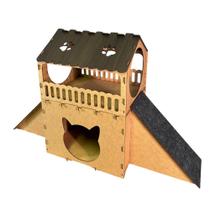 Casinha Para Gatos Mdf Dois Andares Rampas Arranhador Casinha Para Gatos Mdf Dois Andares Rampas Arranhador