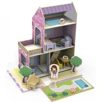 Casinha para Montar de Madeira Little House Verão - 50 peças - Multicolorido - 50332 - Xalingo