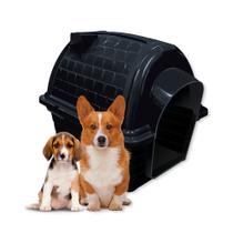 Casinha Pet Raças Pequenas e Médias N3 Iglu para Cachorro Preta - Furacão Pet