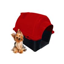 Casinha Pet Raças Pequenas N1 Iglu para Cachorro Vermelha dog conforto cantinho varanda casa ideal para viajens