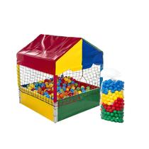 Casinha Piscina de Bolinhas Quadrada 1,00m Premium + 500 Bolinhas Coloridas - Rotoplay Brinquedos