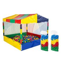 Casinha Piscina de Bolinhas Quadrada 1,50m Premium + 1000 Bolinhas Coloridas - Rotoplay Brinquedos