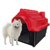 Casinha Plástica Pet Cães e Gatos N5 Vermelho 59cm Altura