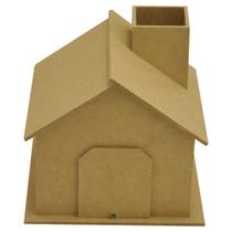 Casinha Porta Moeda Cofre 14x14x12cm Mdf Madeira Casinha Porta Moeda Cofre 14x14x12cm Mdf Madeira