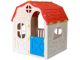 Casinha Portátil Kids Playhouse Cosco Bege e Vermelha