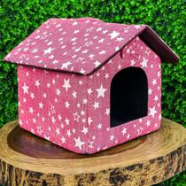 Casinha Portátil para Pets com Estampa Tropical Conforto e Diversão