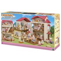 Casinha Telhado Vermelho Com Sótão E Luz Sylvanian Families Colecionável Para Crianças