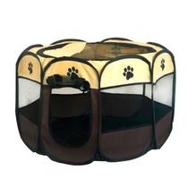 Casinha Tenda Pet Gato Tecido Confortável Ar Livre Bege