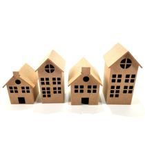 Casinhas Vilarejo MDF para Vela LED Conjunto Decorativo Rústico para Casa e Eventos Casinhas Vilarejo MDF para Vela LED Conjunto Decorativo Rústico para Casa e Eventos