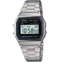 Casio unissex vintage digital prata a158wa-1df